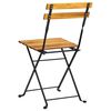 vidaXL Folding Bistro Chair 4 pcs Solid Acacia Wood