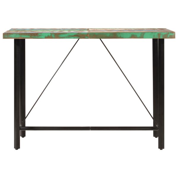 vidaXL Bar Table 150x70x107 cm Solid Wood Reclaimed and Iron