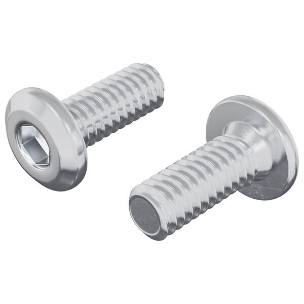 vidaXL Head Lock Screw 2 pcs Silver M6 x 15 mm Steel