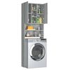 vidaXL Washing Machine Cabinet Grey Sonoma 64x25.5x190 cm