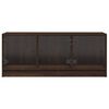 vidaXL TV Cabinet with Glass Doors Brown Oak 102x37x42 cm