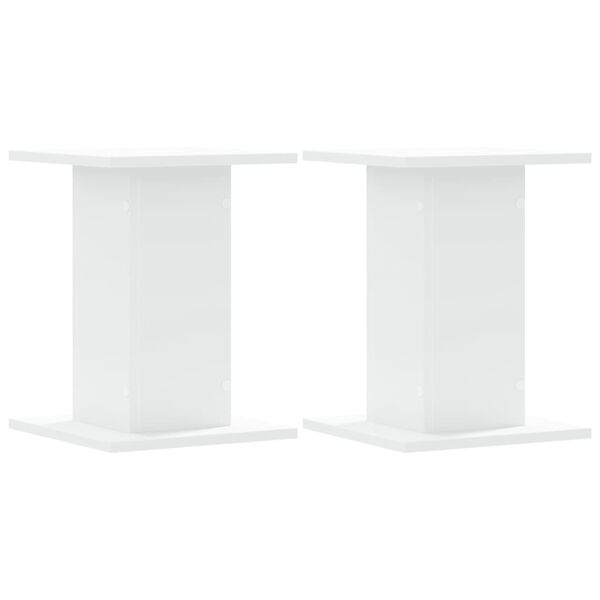 vidaXL Plant Stands 2 pcs White 30x30x40 cm Engineered Wood