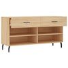 vidaXL Shoe Bench Sonoma Oak 102x35x55 cm Engineered Wood