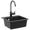 vidaXL Sink Black 470 x 440 mm Granite