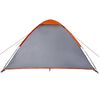 vidaXL Camping Tent Dome 4-Person Grey and Orange Waterproof