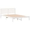 vidaXL Bed Frame with Headboard White 140 x 210 cm Solid Pine Wood