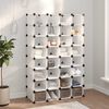 vidaXL Shoe Rack Transparent 93x36.5x140 cm PP