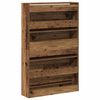 vidaXL Shoe Cabinet Old Wood 80 x 21 x 125.5 cm Engineered Wood