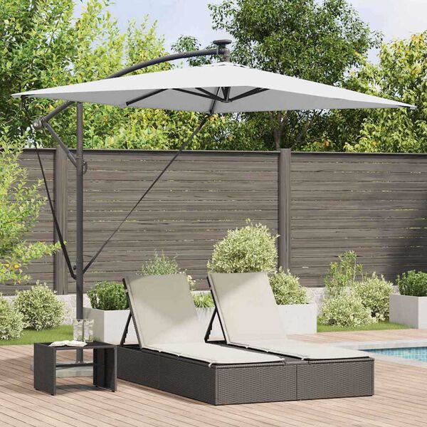vidaXL Umbrella Sand 294 x 200 x 270 cm Polyester and Aluminium