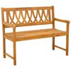 vidaXL Outdoor Bench 2 -Seater 110 x 56 x 90 cm Solid Acacia Wood
