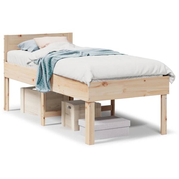 vidaXL Bed Frame without Mattress 90x200 cm Solid Wood Pine