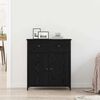 vidaXL Sideboard with Drawer Black Oak 70 x 30 x 80 cm Engineered Wood