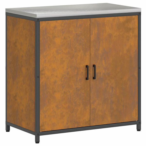 vidaXL Kitchen Storage with Shelf Rusty 90 x 50 x 92 cm Steel