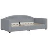 vidaXL Day Bed without Mattress Light Grey 100x190 cm Fabric