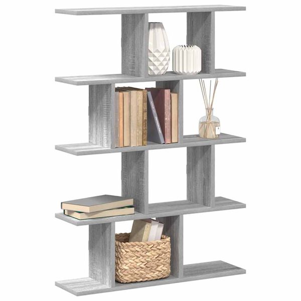 vidaXL Wall Cube Shelf 12 Compartments Grey Sonoma Engineered Wood