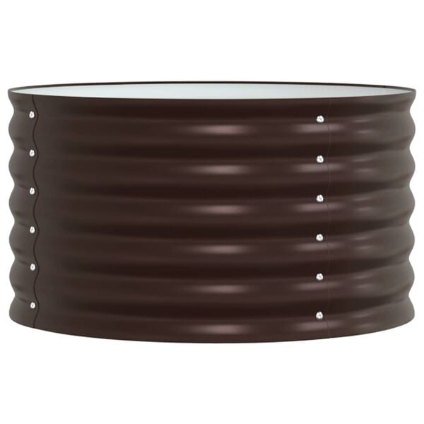 vidaXL Garden Raised Bed Brown 80 x 80 x 44 cm Steel