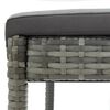 vidaXL 5 Piece Garden Bar Set with Cushions Poly Rattan Grey