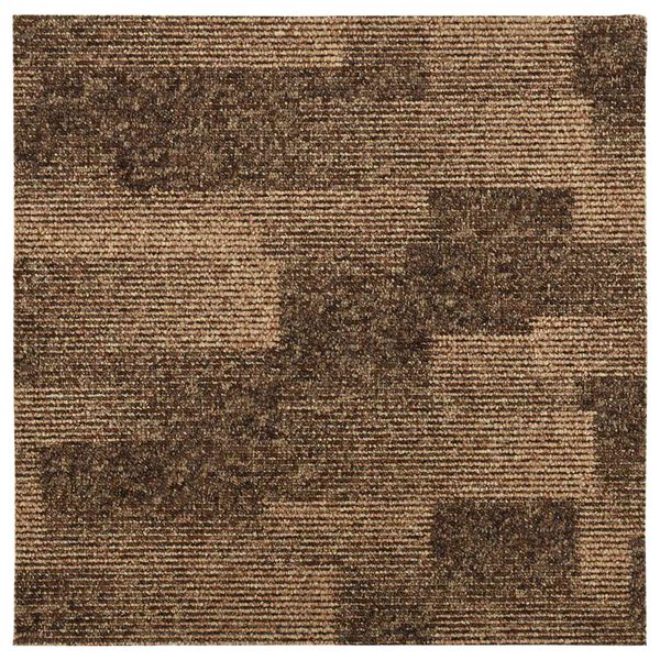 vidaXL Floor Carpet 20 pcs Brown 50 x 50 cm PP