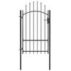 vidaXL Garden Gate Steel 1x2.2 m Black