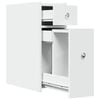 vidaXL Narrow Bathroom Cupboard with Wheels White Engineered Wood