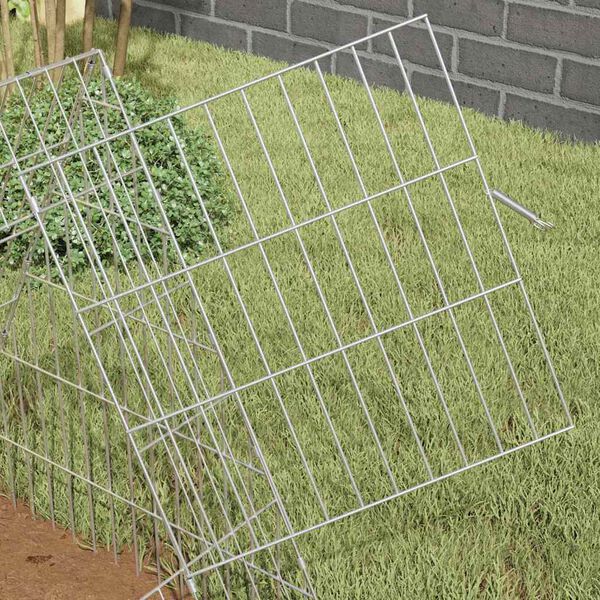 vidaXL Chicken Cage Silver 215 x 55 x 55 cm Galvanised Steel