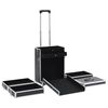 vidaXL Make-up Trolley Aluminium Black