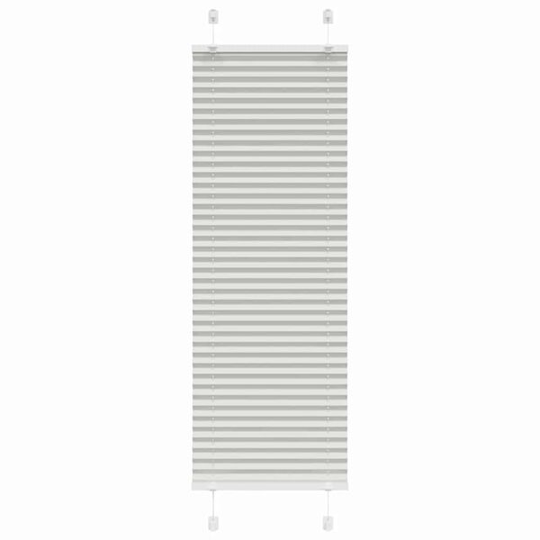 vidaXL Pleated Blind Light Grey 45x150 cm Fabric Width 44.4 cm Polyester