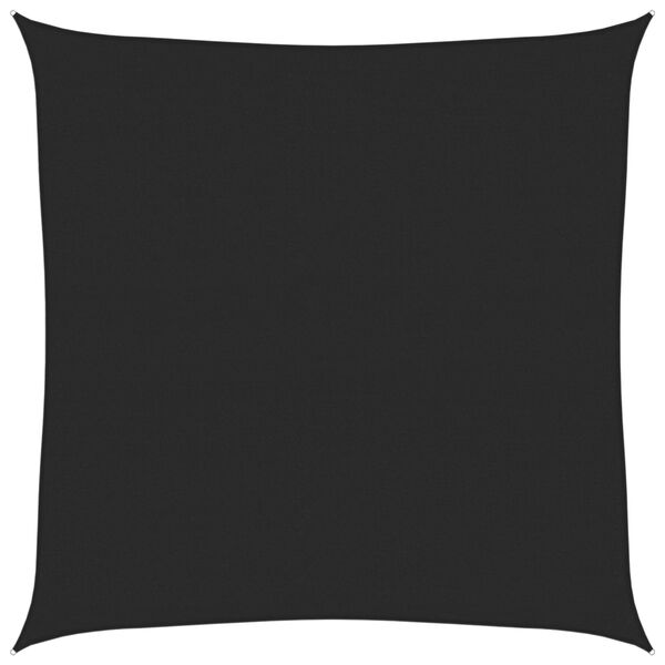 vidaXL Sunshade Sail 160 g/m&sup2; Black 6x6 m HDPE