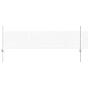 vidaXL Welded Wire Fence with Post 50 x 0.5 m Hot-Dip Galvanised Steel
