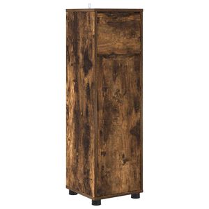vidaXL Bathroom Cabinet Smoked Oak 30.5 x 30 x 101 cm Engineered Wood