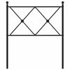 vidaXL Metal Replace Headboard Black 80cm
