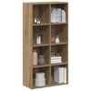 vidaXL Book Cabinet Artisan Oak 66x30x130 cm Engineered Wood