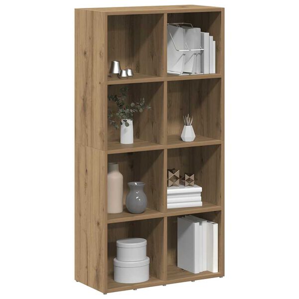 vidaXL Book Cabinet Artisan Oak 66x30x130 cm Engineered Wood