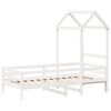 vidaXL Day Bed with Roof without Mattress White 90x200 cm Solid Wood