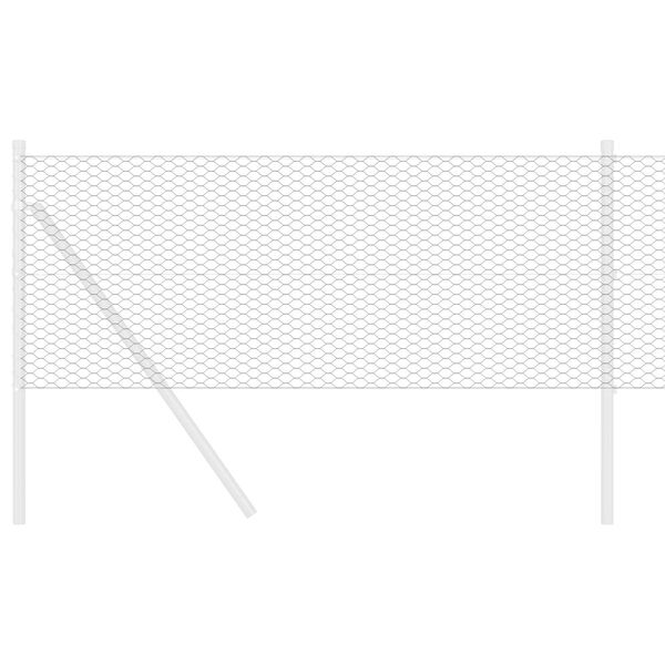 vidaXL Hexagon Fence Grey 0.8 x 50 m Steel