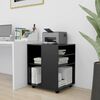 vidaXL Rolling Cabinet Black 60x53x72 cm Engineered Wood