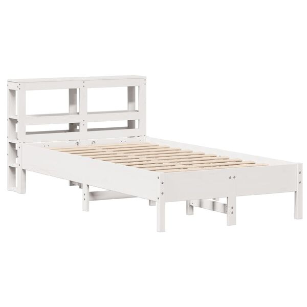 vidaXL Bed Frame without Mattress White 90x200 cm Solid Wood Pine