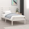 vidaXL Bed Frame without Mattress White 75x190 cm Small Single Solid Wood