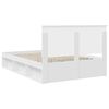 vidaXL Bed Frame with Headboard White 140 x 190 cm Solid Pine Wood