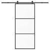 vidaXL Sliding Door with Hardware Set 90x205 cm ESG Glass&Aluminium
