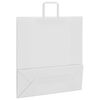 vidaXL Paper Bags 50 pcs with Handles White 45x17x48 cm