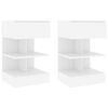 vidaXL Bedside Cabinets 2 pcs White 40x35x65 cm Engineered Wood