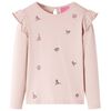 vidaXL Kids'T-shirt with Long Sleeves Pink 116
