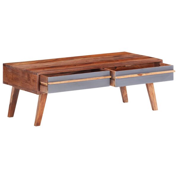vidaXL Coffee Table Grey 110x50x40 cm Solid Wood