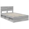 vidaXL Bed Frame Grey Sonoma 135 x 190 cm Engineered wood