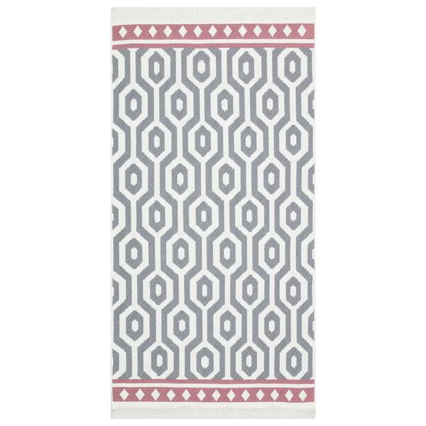 vidaXL Rug Grey 80x150 cm Cotton