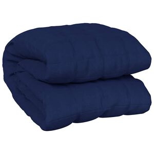 vidaXL Weighted Blanket Blue 220x235 cm King 15 kg Fabric