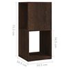 vidaXL Rotating Cabinet Smoked Oak 34.5x34.5x75.5 cm Engineered Wood