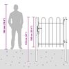 vidaXL Fence Gate with Lock Grey 103 x 150 cm Powder-Coated Steel