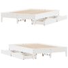 vidaXL Bed Frame without Mattress White 140x200 cm Solid Wood Pine